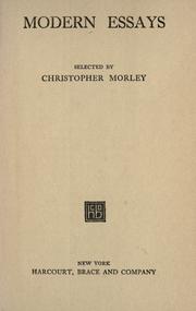 Cover of: Modern essays. by Christopher Morley