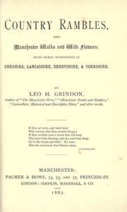 Cover of: Country rambles, and Manchester walks and wild flowers by Leo H. Grindon