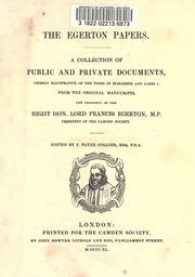 Cover of: The Egerton papers