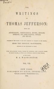 Cover of: Writings by Thomas Jefferson, Thomas Jefferson