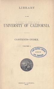 Cover of: Contents-index.