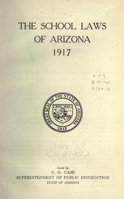 Cover of: The school laws of Arizona by Arizona