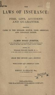 The laws of insurance by James Biggs Porter