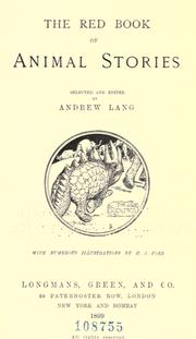 Cover of: The red book of animal stories by Andrew Lang