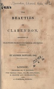 Cover of: The beauties of Clarendon: consisting of selections from his historical and moral works