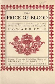 Cover of: The price of blood by Howard Pyle