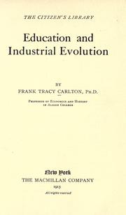 Cover of: Education and industrial evolution