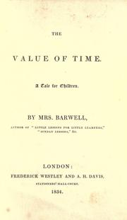 Cover of: The value of time: a tale for children