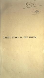Cover of: Thirty years in the harem by Melek Hanim