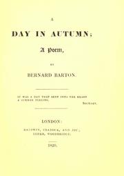 Cover of: A day in autumn: a poem.