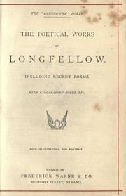 Cover of: The poetical works of Longfellow by Henry Wadsworth Longfellow
