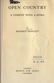 Cover of: Open country by Maurice Henry Hewlett