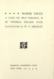 Cover of: Marse Chan by Thomas Nelson Page