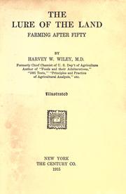 Cover of: The lure of the land by Wiley, Harvey Washington