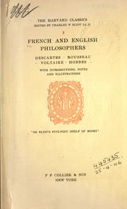 Cover of: French and English philosophers: Descartes, Rousseau, Voltaire, Hobbes.