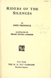 Riders of the silences by Frederick Faust