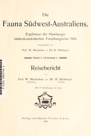 Cover of: Die Fauna s©·udwest-Australiens. by Johann Wilhelm Michaelsen