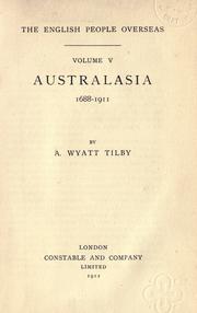 Cover of: Australasia, 1688-1911