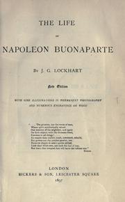 Cover of: The life of Napoleon Buonaparte