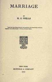 Cover of: Marriage by H. G. Wells