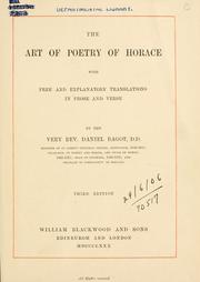 Cover of: The art of poetry. by Horace