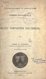 Cover of: Meats: composition and cooking