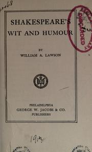 Cover of: Shakespeare's wit and humour by William Shakespeare