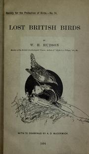Lost British birds by W. H. Hudson