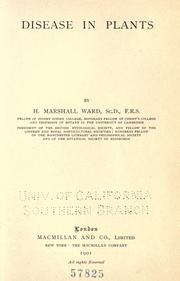 Cover of: Disease in plants by H. Marshall Ward