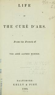 Cover of: Life of the cur©Øe d'Ars