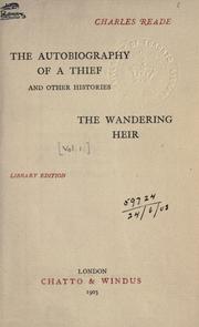 Cover of: The autobiography of a thief, and other histories.: The wandering heir.