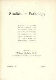 Cover of: Studies in pathology by William Bulloch