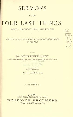 Sermons by Franz Hunolt