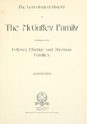 Cover of: The genealogical history of the McGaffey family by George Washington McGaffey