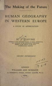 Cover of: Human geography in western Europe by H. J. Fleure, H. J. Fleure