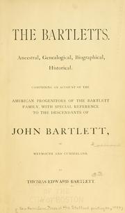 Cover of: Bartlett Genealogy
