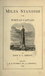 Cover of: Miles Standish: the Puritan captain ...