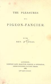 Cover of: The Pleasures of a Pigeon-Fancier