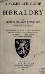 Cover of: A complete guide to heraldry by Arthur Charles Fox-Davies