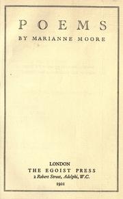 Cover of: Poems by Marianne Moore