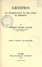 Cover of: Genetics by Herbert Eugene Walter