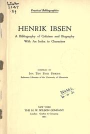 Henrik Ibsen by Ina Ten Eyck Firkins