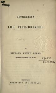 Cover of: Prometheus, the fire-bringer.