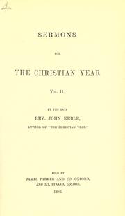 Sermons for Christmas and Epiphany by John Keble