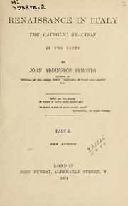 Cover of: Renaissance in Italy by John Addington Symonds