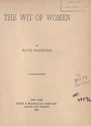 Cover of: The wit of women