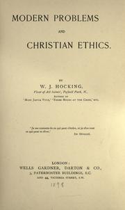 Cover of: Modern problems and Christian ethics