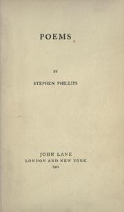 Cover of: Poems. by Stephen Phillips