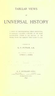 Cover of: Tabular views of universal history by Putnam, George Palmer