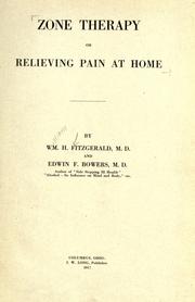 Cover of: Zone therapy by Fitzgerald, Wm. H.